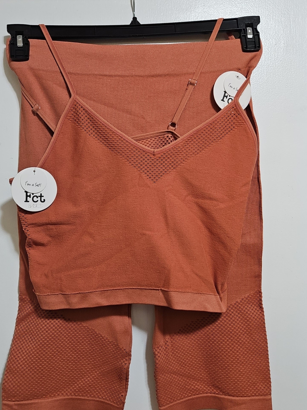 Seamless Rust Tank & Legging Set - Women's Sportswear